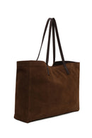 Woman Brown Suede Shoulder Bag | Derimod Woman Brown Suede Shoulder Bag | Derimod