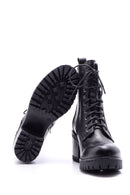 Women's Heeled Laced Leather Boots | Derimod Women's Heeled Laced Leather Boots | Derimod