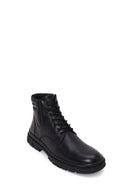Male Black Zip Closure Leather Combat Boots | Derimod Male Black Zip Closure Leather Combat Boots | Derimod