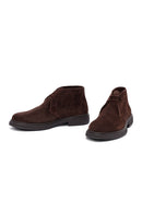 Male Brown Lace-up Suede Boots | Derimod Male Brown Lace-up Suede Boots | Derimod