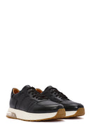 Erkek Siyah Bağcıklı Deri Sneaker | Derimod Erkek Siyah Bağcıklı Deri Sneaker | Derimod