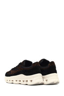 Women's Black Lace-Up Thick-Soled Leather Sneaker | Derimod Women's Black Lace-Up Thick-Soled Leather Sneaker | Derimod