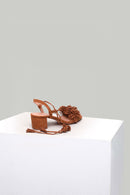 Ankle Strap Tasseled Women's Heeled Sandals | Derimod Ankle Strap Tasseled Women's Heeled Sandals | Derimod