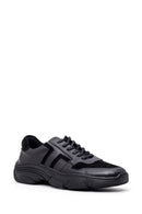 Erkek Süet Detaylı Deri Sneaker | Derimod Erkek Süet Detaylı Deri Sneaker | Derimod