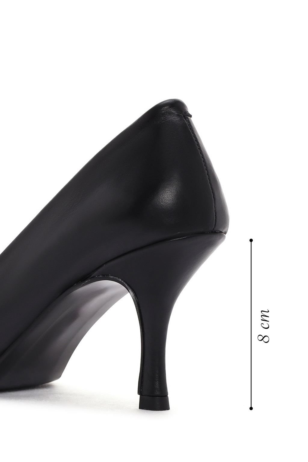 Kadın Siyah İnce Topuklu Deri Stiletto