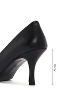 Women's Black Thin Heeled Leather Stiletto | Derimod Women's Black Thin Heeled Leather Stiletto | Derimod