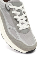 Women's Gray Lace-Up Thick-Soled Sneaker | Derimod Women's Gray Lace-Up Thick-Soled Sneaker | Derimod