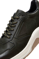 Erkek Haki Deri Sneaker | Derimod Erkek Haki Deri Sneaker | Derimod