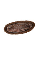 Woman Brown Plush Teddy Shoulder Bag | Derimod Woman Brown Plush Teddy Shoulder Bag | Derimod