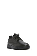 Men's Black Lace-Up Leather Casual Sneaker | Derimod Men's Black Lace-Up Leather Casual Sneaker | Derimod