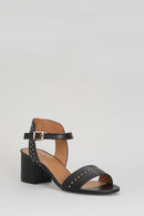 Women's Heeled Sandals with Stud Detail | Derimod Women's Heeled Sandals with Stud Detail | Derimod