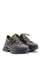 Erkek Süet Detaylı Deri Sneaker | Derimod Erkek Süet Detaylı Deri Sneaker | Derimod
