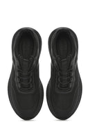 Erkek Siyah Kalın Tabanlı Bağcıklı Kumaş Sneaker | Derimod Erkek Siyah Kalın Tabanlı Bağcıklı Kumaş Sneaker | Derimod