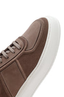 Men's Beige Lace-Up Thick-Sole Suede Leather Sneakers | Derimod Men's Beige Lace-Up Thick-Sole Suede Leather Sneakers | Derimod