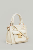 Ecru Women's Leather Handbag | Derimod Ecru Women's Leather Handbag | Derimod