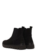 Male Black Thick-Soled Nubuck Leather Chelsea Boots | Derimod Male Black Thick-Soled Nubuck Leather Chelsea Boots | Derimod