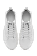 Men's White Lace-up Leather Sneaker | Derimod Men's White Lace-up Leather Sneaker | Derimod