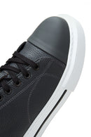 Erkek Gri Deri Kalın Tabanlı Sneaker | Derimod Erkek Gri Deri Kalın Tabanlı Sneaker | Derimod