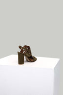 Women's Green Leather Sandals | Derimod Women's Green Leather Sandals | Derimod