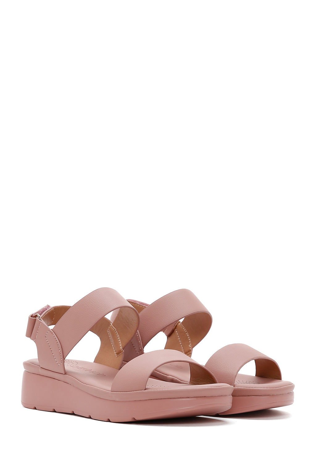 Kadın Pembe Kalın Tabanlı Comfort Sandalet