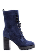 Women's Heeled Suede Leather Boots | Derimod Women's Heeled Suede Leather Boots | Derimod