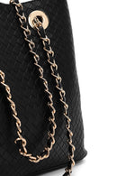 Women's Black Long Strap Printed Shoulder Bag | Derimod Women's Black Long Strap Printed Shoulder Bag | Derimod