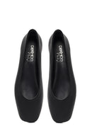 Women's Black Classic Leather Ballet Flat | Derimod Women's Black Classic Leather Ballet Flat | Derimod