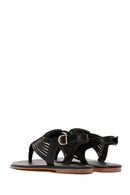 Women's Black Back Strap Flip Flop Sandals | Derimod Women's Black Back Strap Flip Flop Sandals | Derimod