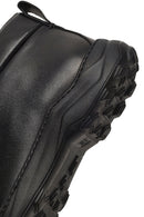 Men's Black Lace-Up Thick-Soled Leather Casual Boot | Derimod Men's Black Lace-Up Thick-Soled Leather Casual Boot | Derimod
