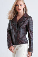 B-1002 Women's Leather Jacket | Derimod B-1002 Women's Leather Jacket | Derimod