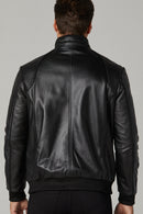 Andy Men's Black Leather Jacket | Derimod Andy Men's Black Leather Jacket | Derimod