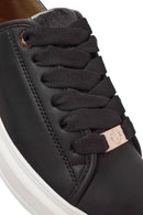 ACBC x Derimod Women's Black Lace-Up Chunky Sole Sneakers | Derimod ACBC x Derimod Women's Black Lace-Up Chunky Sole Sneakers | Derimod