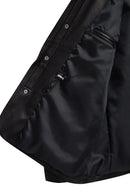Salah Men's Black Shirt Collar Leather Jacket | Derimod Salah Men's Black Shirt Collar Leather Jacket | Derimod