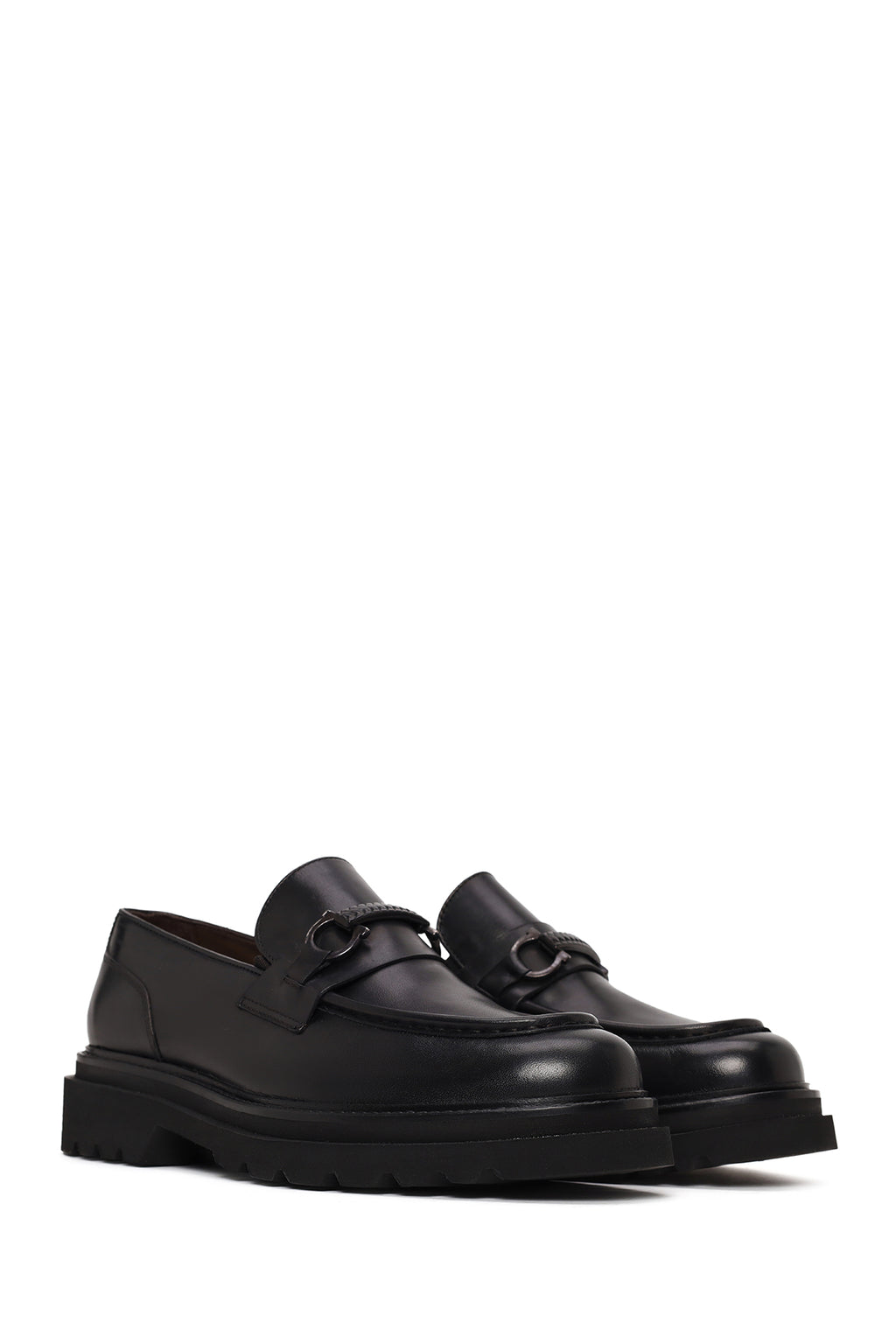Erkek Siyah Deri Casual Loafer