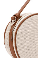 Women Beige Fabric Casual Crossbody Bag | Derimod Women Beige Fabric Casual Crossbody Bag | Derimod