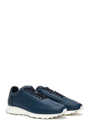 Erkek Lacivert Deri Sneaker | Derimod Erkek Lacivert Deri Sneaker | Derimod