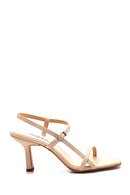 Women's Beige Heeled Sandals | Derimod Women's Beige Heeled Sandals | Derimod