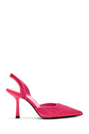 Women's Pink Stone Heeled Shoes | Derimod Women's Pink Stone Heeled Shoes | Derimod