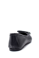 Women's Leather Bow Detailed Ballerinas | Derimod Women's Leather Bow Detailed Ballerinas | Derimod