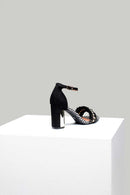 Women's Heeled Sandals with Tassels and Pearl Detail | Derimod Women's Heeled Sandals with Tassels and Pearl Detail | Derimod