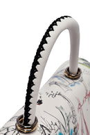 Woman Cream Long Strap Printed Handbag | Derimod Woman Cream Long Strap Printed Handbag | Derimod