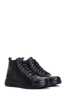 Men's Black Leather Zippered Boots | Derimod Men's Black Leather Zippered Boots | Derimod