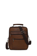 Male Taba Long Strap Leather Handbag | Derimod Male Taba Long Strap Leather Handbag | Derimod