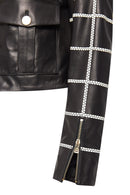 Capri Women's Black Short Leather Jacket | Derimod Capri Women's Black Short Leather Jacket | Derimod