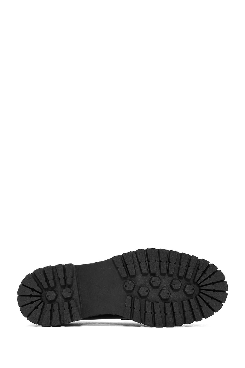 Kadın Siyah Kalın Tabanlı Deri Loafer