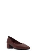 Derimod Flex Women Burgundy Thick Heeled Leather Shoes | Derimod Derimod Flex Women Burgundy Thick Heeled Leather Shoes | Derimod