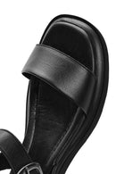 Women's Black Leather Ankle Buckle Sandals | Derimod Women's Black Leather Ankle Buckle Sandals | Derimod