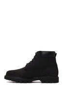 Male Black Lace-up Leather Casual Boots | Derimod Male Black Lace-up Leather Casual Boots | Derimod