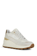 Geox Women's Cream Spherica Ec11 Thick Sole Lace Up Suede Leather Sneaker | Derimod Geox Women's Cream Spherica Ec11 Thick Sole Lace Up Suede Leather Sneaker | Derimod