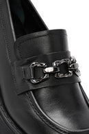 Kadın Siyah Kalın Topuklu Deri Maskülen Loafer | Derimod Kadın Siyah Kalın Topuklu Deri Maskülen Loafer | Derimod